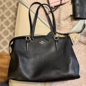 Coach Black Leather Tote